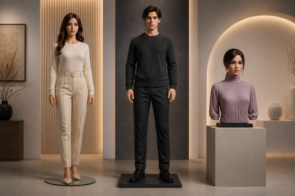 Verschiedene vollständig bekleidete Companion-Doll-Modelle in einer übersichtlichen Auswahl